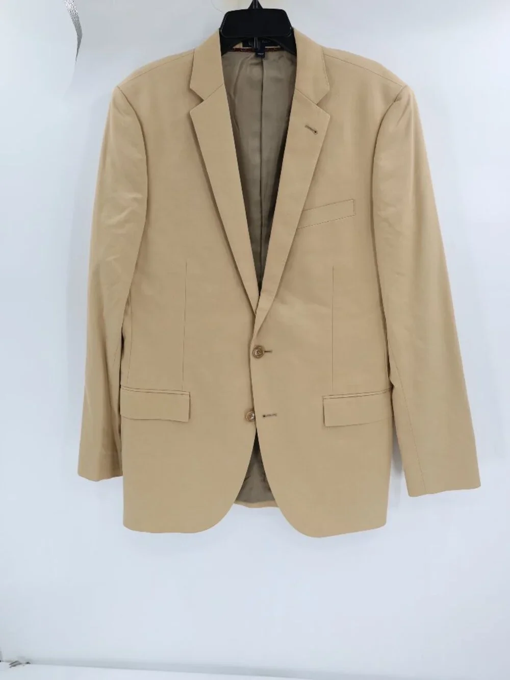 J Crew Sport Coat Mens 40L Ludlow Jacket Crespi Single Breasted Two Button Beige
